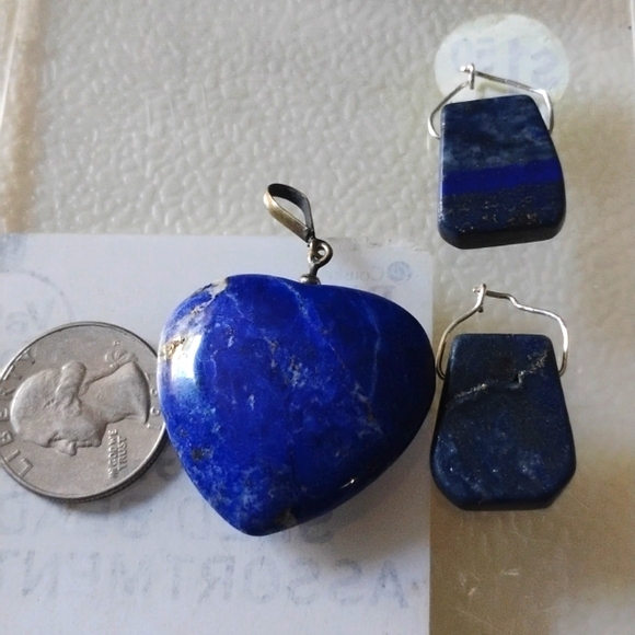 ππMagnificent!/Lapis lazuli pendant setππ - Picture 6 of 8